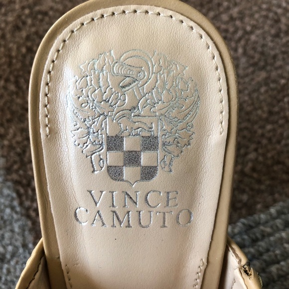 Vince Camuto tan leather sandals- worn one time, in great condition. - Picture 3 of 4